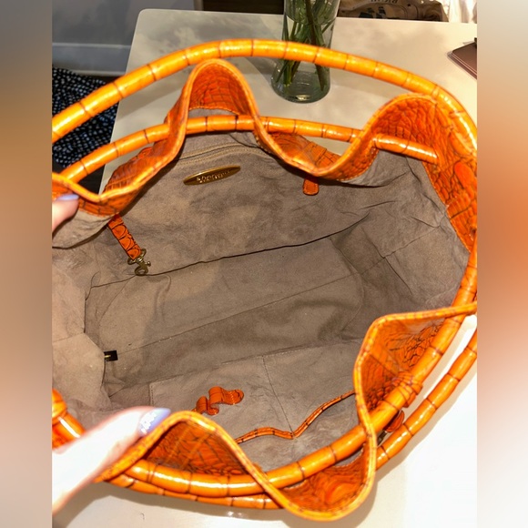 Brahmin Dee Dee Croc Leather Bucket Shoulder Bag - Picture 7 of 10